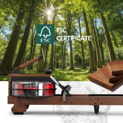 Bominfit V-W3 puinen vesisoutuergometri FSC-sertifioitu 14-litrainen säiliö kuusi vastustasoa taitettava Kinomap-yhteensopiva