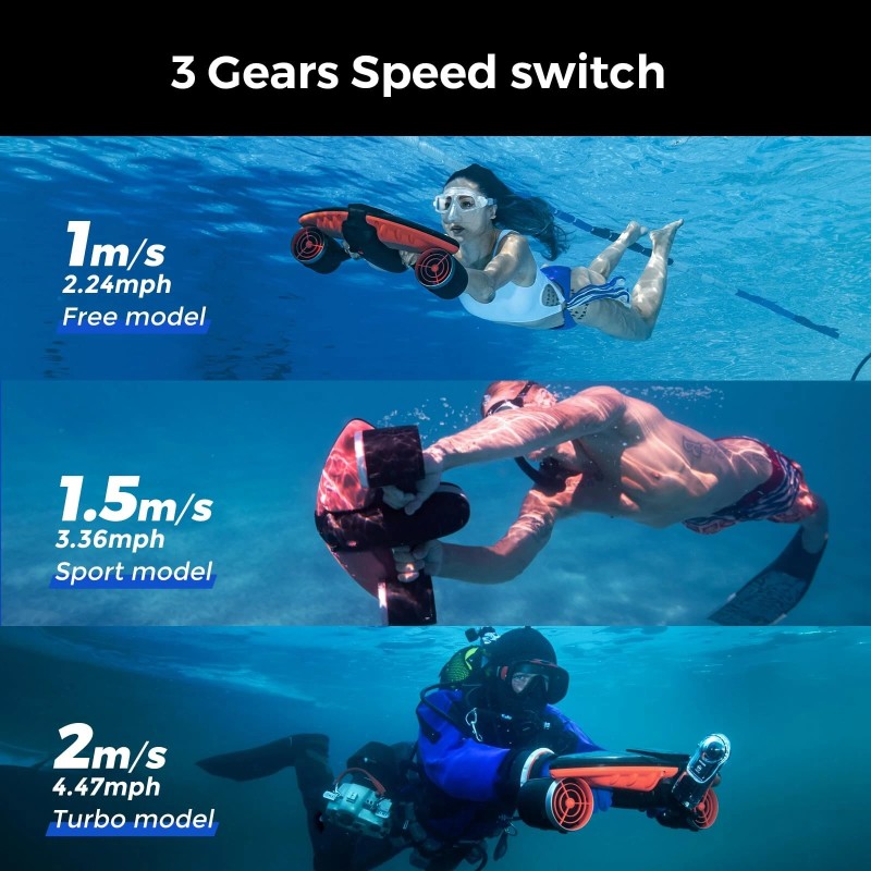 Tehokas sukellusskootteri sublue Navbow+ 3-vaiheinen 40 metrin sukellussyvyys 60 minuutin akunkesto OLED-näyttö