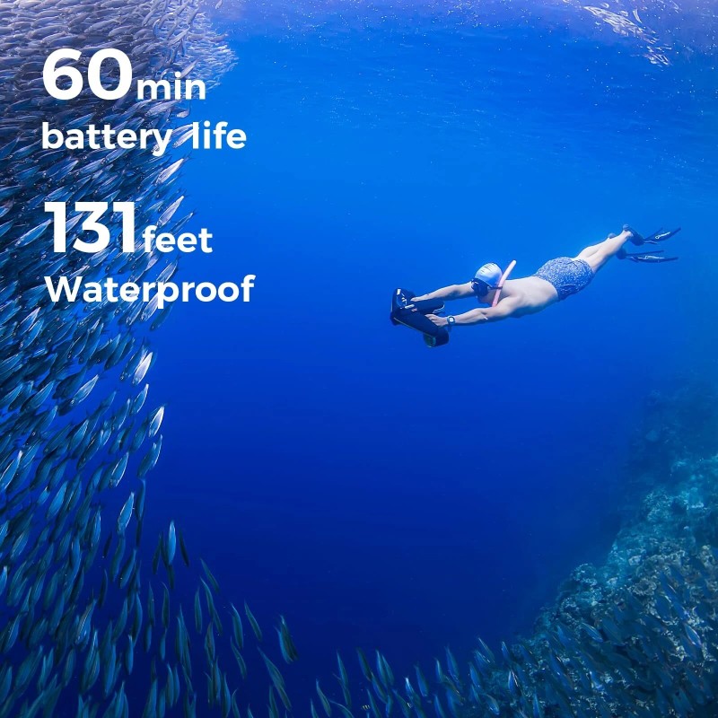 Tehokas sukellusskootteri sublue Navbow+ 3-vaiheinen 40 metrin sukellussyvyys 60 minuutin akunkesto OLED-näyttö