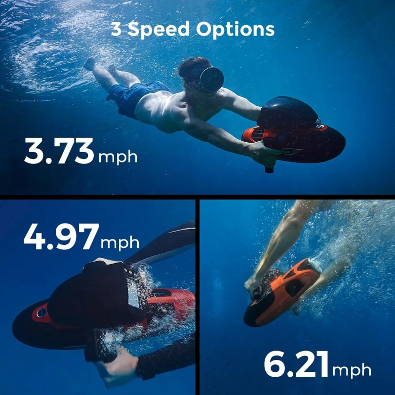 Sublue Vapor vedenalainen sukellusskootteri pumppusuuttimella käsikäyttöinen jopa 10,9 km/h 40 m