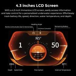 Sublue Vapor vedenalainen sukellusskootteri pumppusuuttimella käsikäyttöinen jopa 10,9 km/h 40 m