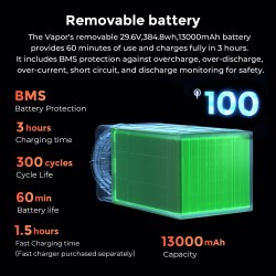 Sublue Vapor vedenalainen sukellusskootteri pumppusuuttimella käsikäyttöinen jopa 10,9 km/h 40 m