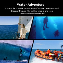 Sublue Vapor vedenalainen sukellusskootteri pumppusuuttimella käsikäyttöinen jopa 10,9 km/h 40 m