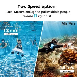 Sublue Mix Pro vedenalainen skootteri kaksoismoottori 40 metrin sukellussyvyys älypuhelinpidikkeellä vedenpitävä