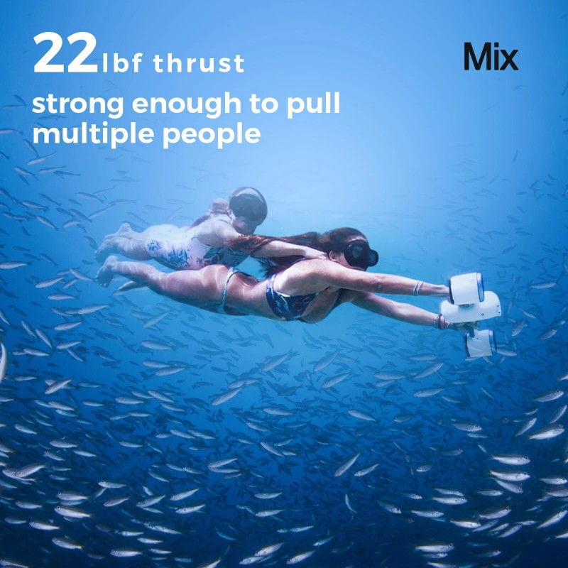 Sublue Mix Pro vedenalainen skootteri kaksoismoottori 40 metrin sukellussyvyys älypuhelinpidikkeellä vedenpitävä