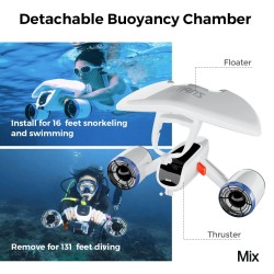 Sublue Mix Pro vedenalainen skootteri kaksoismoottori 40 metrin sukellussyvyys älypuhelinpidikkeellä vedenpitävä