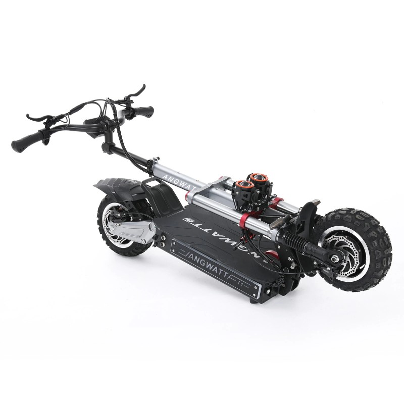 ANGWATT T1 3.0 60V 6000W tuplamoottorinen maasto-sähköpotkulauta 11-tuumaiset renkaat ohjausvaimennin 200 kg kantavuus