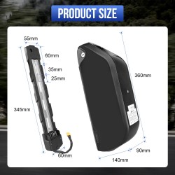 BAFANG alaputki Yingwu 52V 20Ah 1040Wh sähköpyörän akku 21700 5000mAh 30A akun suojapiiri