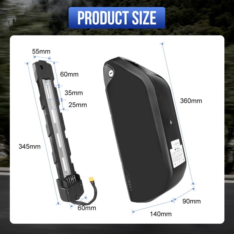 BAFANG alaputki Yingwu 52V 20Ah 1040Wh sähköpyörän akku 21700 5000mAh 30A akun suojapiiri