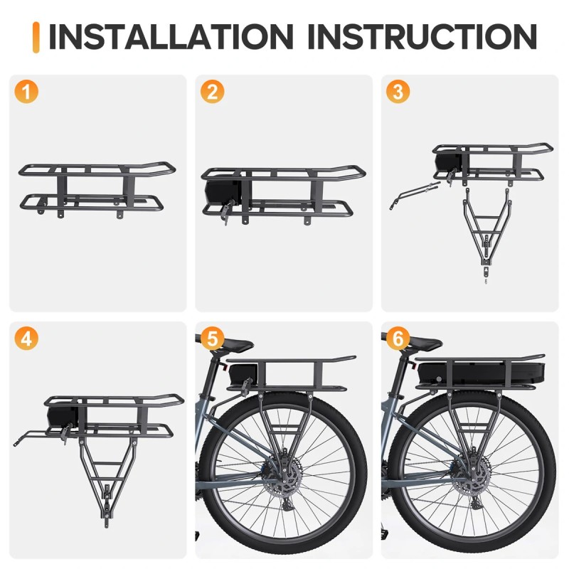BAFANG 48V 17.5Ah 840Wh takatelineakku EVE18650 2600mAh akunvalvonta 30A USB-liitännällä
