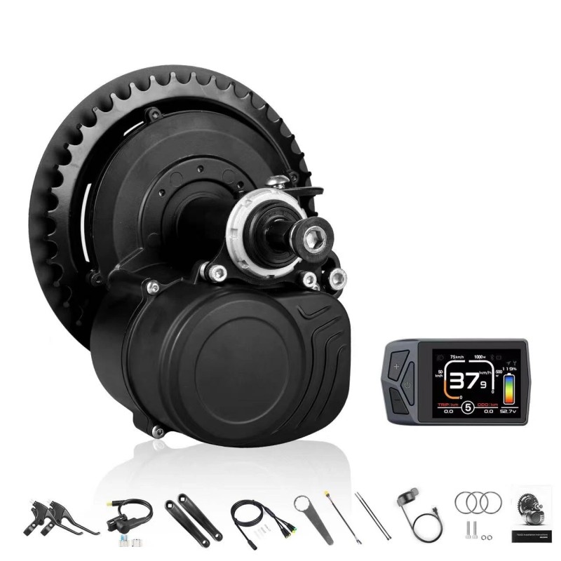 TongSheng TSDZ2 keskimoottorisarja 48V 500W täydellinen asennussarja ja Hailong 48V 13Ah 624Wh akku