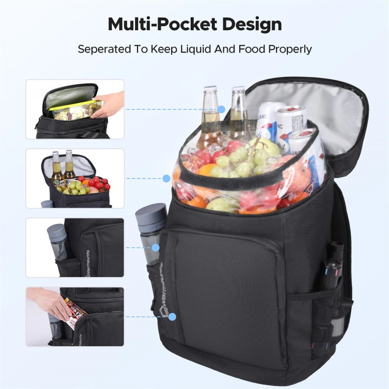 WARMOUNTS pehmeä eristetty kylmäreppu kolmekymmentäkuusi tölkkiä vuotamaton kaksiosainen