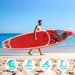 FunWater 335cm puhallettava SUP-lauta täydellinen varustepaketti säädettävällä melalla pumpulla repulla