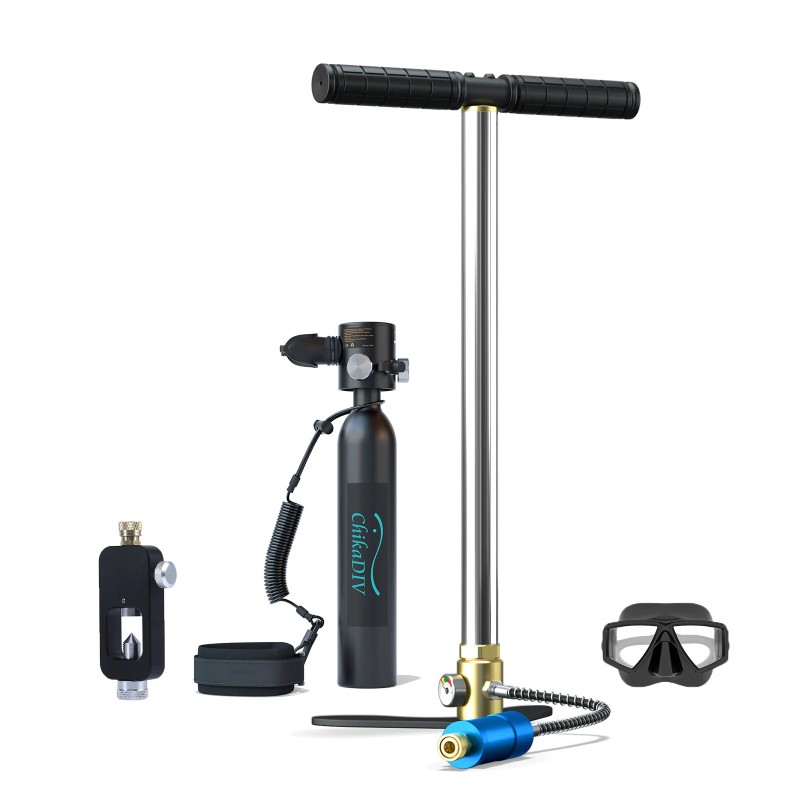 ChikaDIV puolilitran pieni sukelluspullo viiden seitsemän minuutin vedenalainen käyttö kannettava pelastus