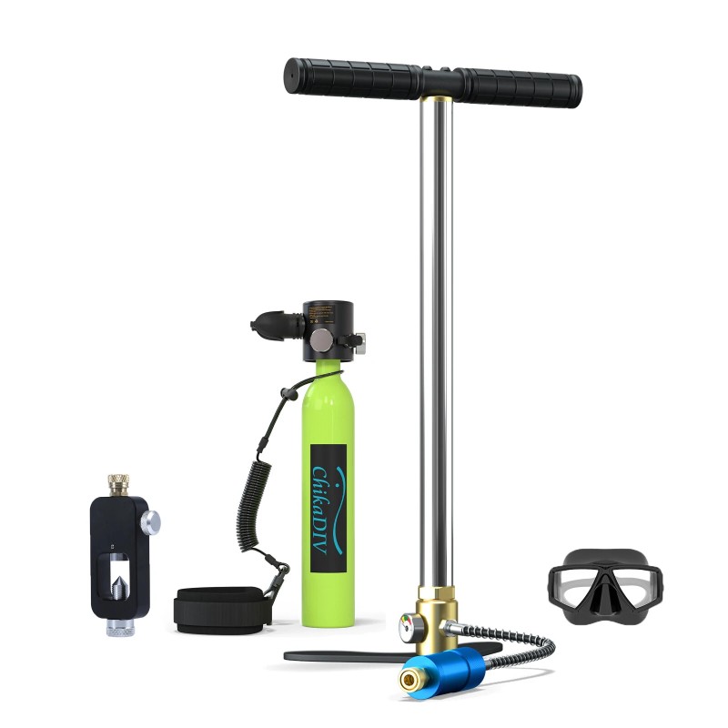 ChikaDIV puolilitran pieni sukelluspullo viiden–seitsemän minuutin vedenalainen käyttö kannettava pelastus