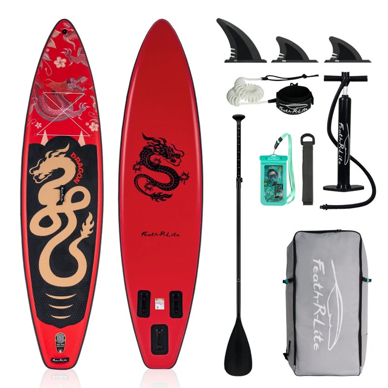 Funwater SUPFR17S 350 cm suuri puhallettava SUP lauta 180 kg kantavuus varusteilla