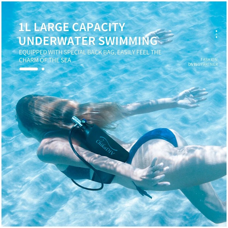 ChikaDIV 1 litran sukelluspullo 15–20 minuutin kannettava sukelluspaketti