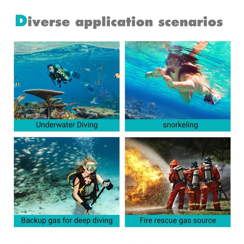 ChikaDIV 1 litran sukelluspullo 15–20 minuutin kannettava sukelluspaketti