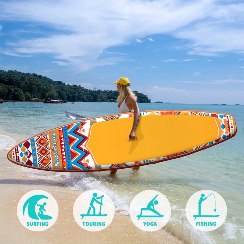 Funwater puhallettava SUP-lauta 350*84*15cm oranssi maksimikuorma 180kg mukana mela pumppu reppu