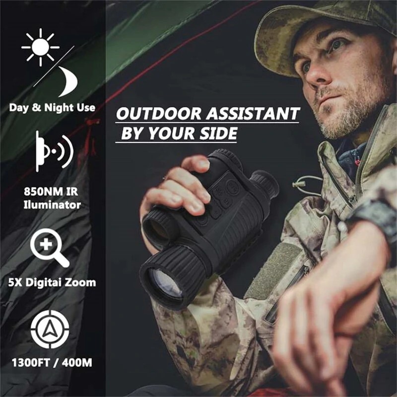 WG650/WG650Pro yönäkökiikari wifi-sovelluksella infrapunalla 300m kantama 1280x720 teräväpiirto 6-kertainen optinen zoom