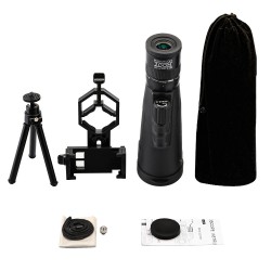 Monokulaarinen suurennettava kaukoputki 8–20x50 ja 6–16x42, korkealaatuinen optiikka, jalustakiinnitteinen