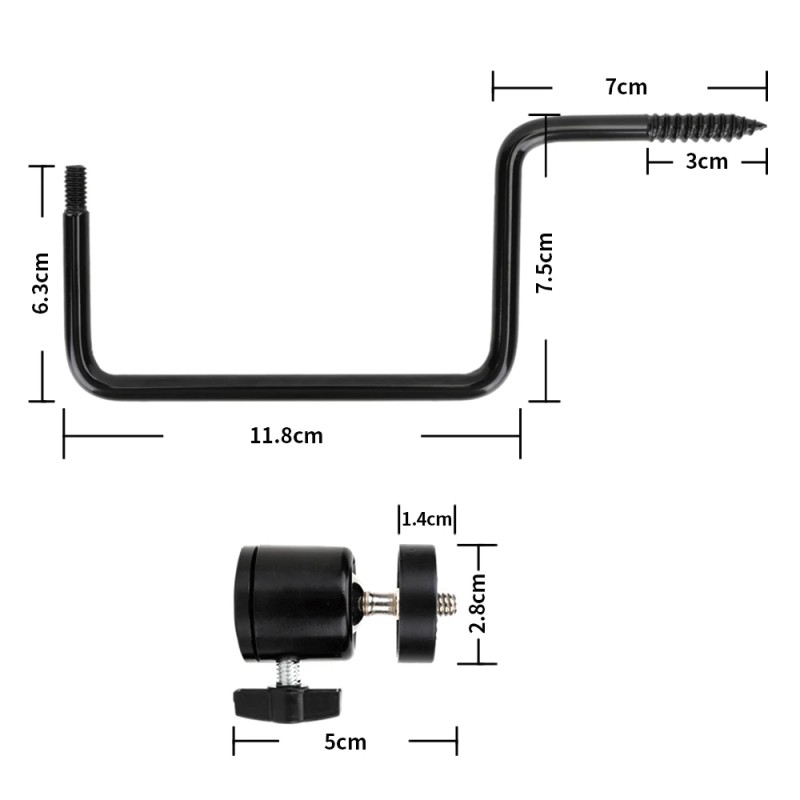 Riistakameran M5 kiinnike puuhun 360 astetta säädettävä 1/4 tuuman ruuvikiinnitys infrapunalaitteille pimeänäkölaitteille