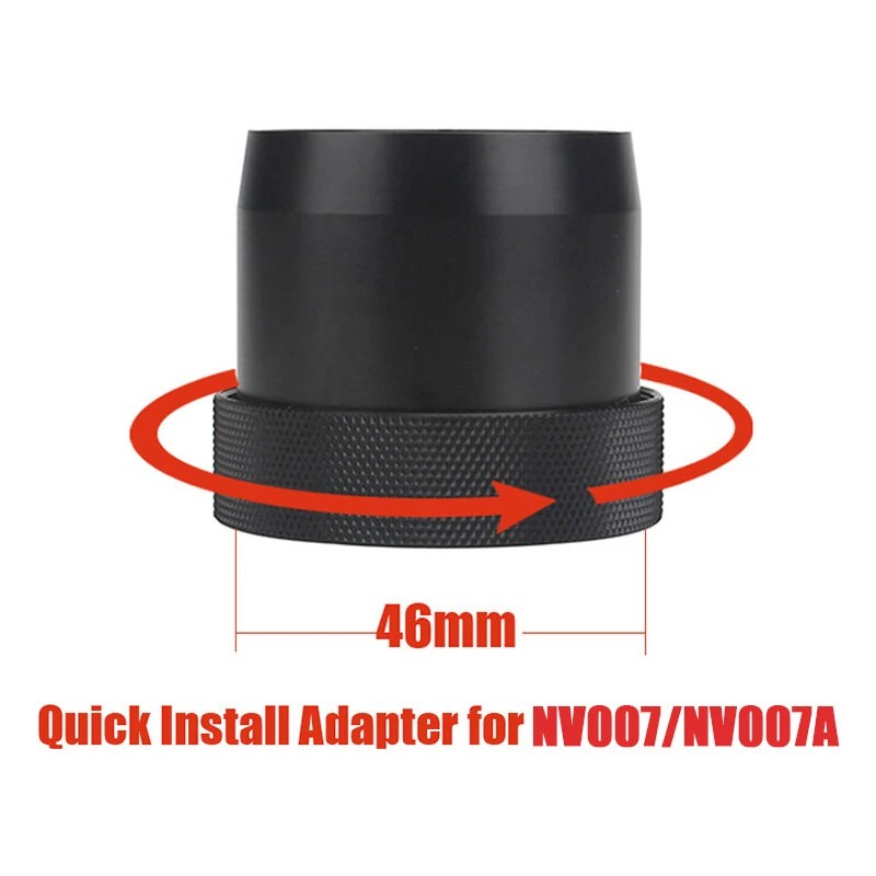 Pika-asennussovitin PARD NV007 38–46 mm nopea kiinnitys alumiininen sovitinrengas musta