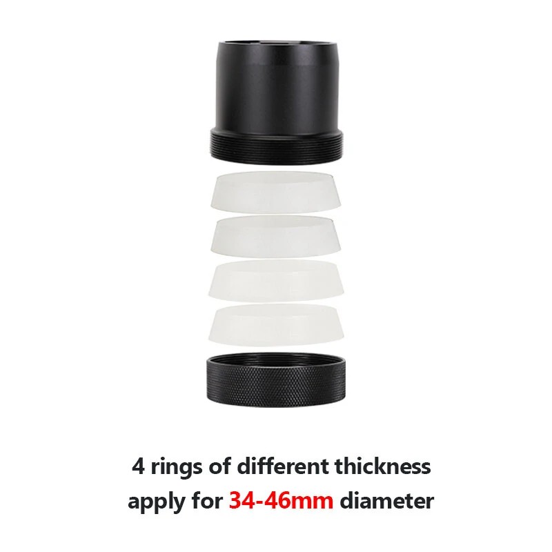 Pika-asennussovitin PARD NV007 38–46 mm nopea kiinnitys alumiininen sovitinrengas musta