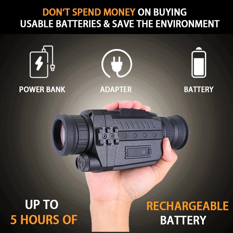 WG535 maastokuvioitu pimeänäkökiikari 5x35 infrapuna digitaalinen monokulaarinen kamera