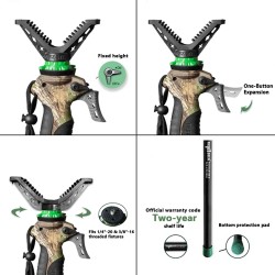 WG-M02 teleskooppinen metsästyskeppi monopodi kevyt alumiiniseos kääntyvä V-mallinen haarake