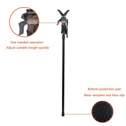 WG-M02 teleskooppinen metsästyskeppi monopodi kevyt alumiiniseos kääntyvä V-mallinen haarake