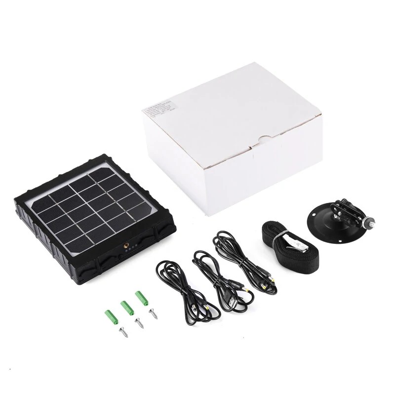 WG8000 aurinkopaneeli 12-volttinen ulkoinen akkulaturi 8000mAh metsästysriistakameraan vesitiivis jalustakiinnikkeellä