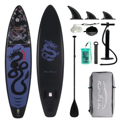 FunWater 350cm suuri puhallettava sup lauta paketti säädettävä mela pumppu reppu hihna