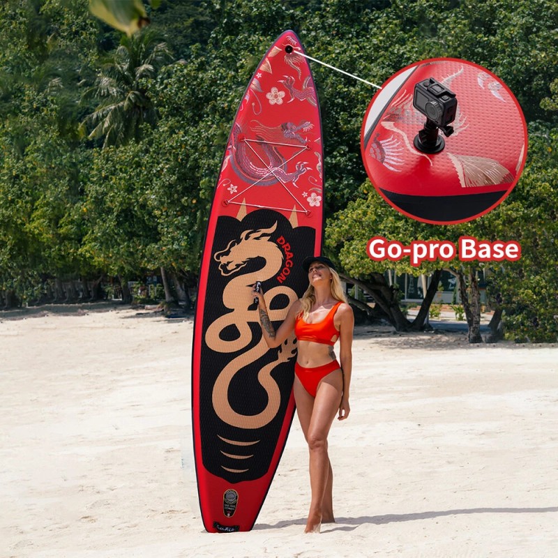 FunWater 350cm suuri puhallettava sup-lauta paketti säädettävä mela pumppu reppu hihna