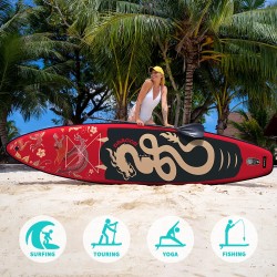 FunWater 350cm suuri puhallettava sup-lauta paketti säädettävä mela pumppu reppu hihna