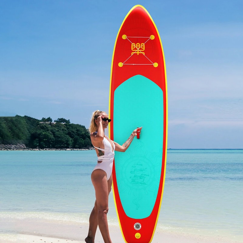 FunWater 350cm iso puhallettava seisomamelontalauta setti repulla, mela, pumppu, turvahihna SUPFW28B