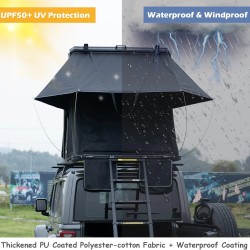 NATURNEST kattoteltta kahdelle tai kolmelle, alumiinirunko, kovakuori, vedenpitävä, UV-suoja