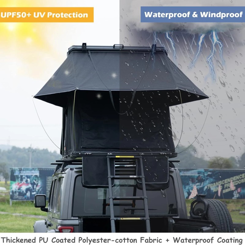 NATURNEST kattoteltta kahdelle tai kolmelle, alumiinirunko, kovakuori, vedenpitävä, UV-suoja