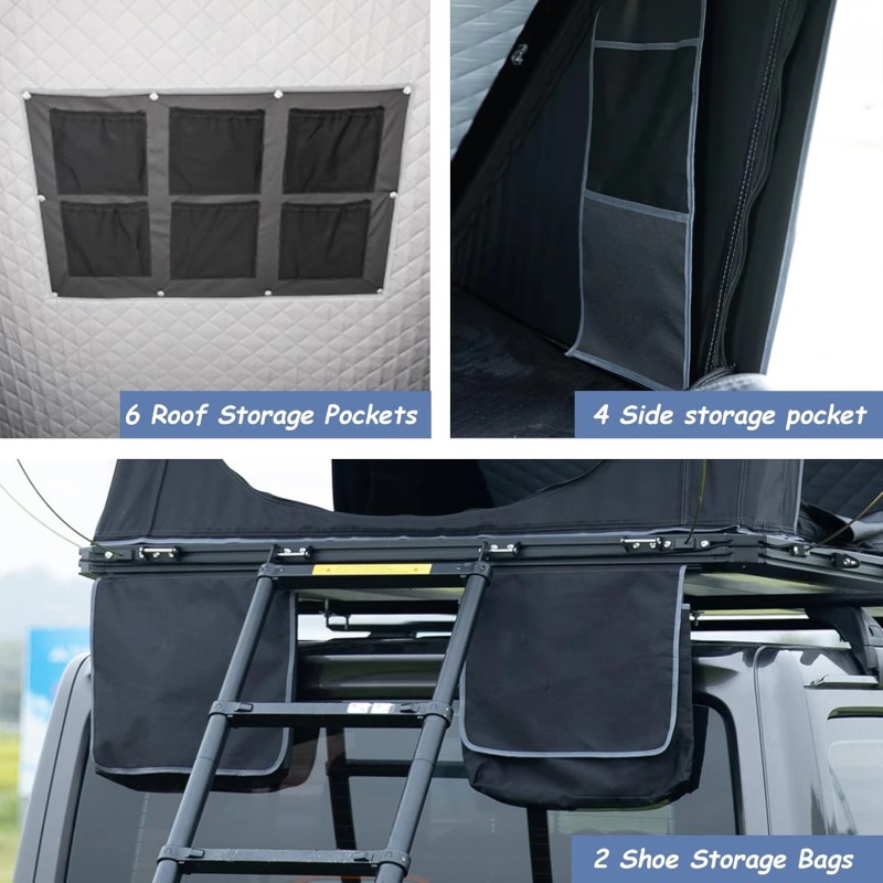 NATURNEST kattoteltta kahdelle tai kolmelle, alumiinirunko, kovakuori, vedenpitävä, UV-suoja
