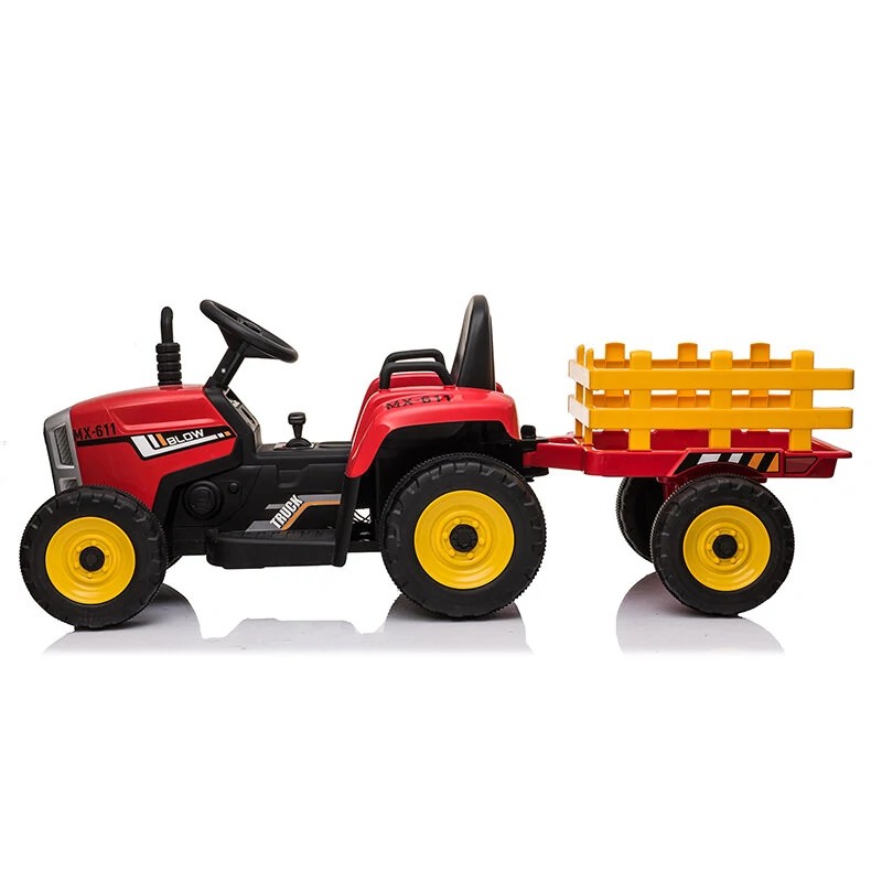 ELJET ajettava traktori 12V akku kauko-ohjaus Bluetooth MP3-soitin turvavyö peräkärry 2 vuoden takuu