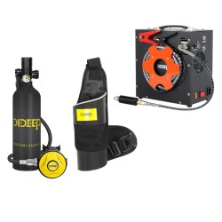 DIDEEP 1-litrainen kannettava mini sukelluspullo sukellussetti automaattinen kompressori valinnainen