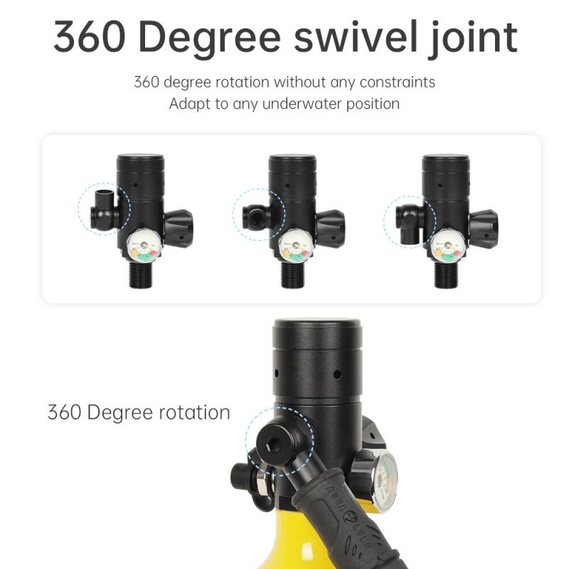 DIDEEP 1-litrainen kannettava mini sukelluspullo sukellussetti automaattinen kompressori valinnainen