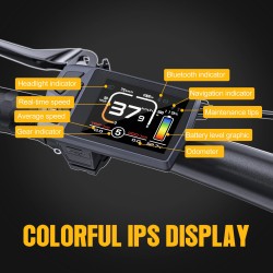 Tongsheng TSDZ8 48V 750W keskivetomoottori sähköpyörämuunnossarja EKD01-mittarilla 44T eturatas