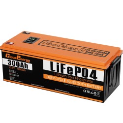 Cloudenergy 25 6V 300Ah LiFePO4 akkupaketti LCD näytöllä ja Bluetoothilla 7680Wh yli 6000 sykliä
