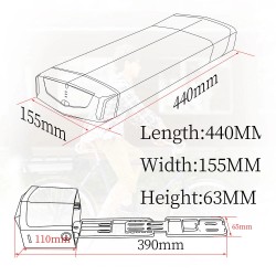 UNITPACKPOWER R006 36V 13Ah takatelineakku 2600mAh akkusolulla 20A suojalevy 2A laturi