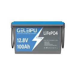 GELEIPU 12 8V 100Ah LiFePO4 akku 1280Wh sisäänrakennettu 100A BMS kevyt