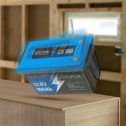 GELEIPU 12.8V 100Ah LiFePO4 akku 1280Wh sisäänrakennettu 100A BMS kevyt