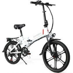 SAMEBIKE taitettava sähköpyörä 20tuumaa 48V 10.4Ah 250W 25km/h 40–80km kantavuus 120kg