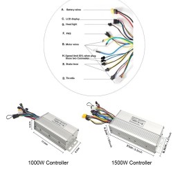 BIKIGHT MTX LCD3 sähköpyörän takanapamoottorin muunnossarja 48V 1500W harjaton vannekoot 26/27.5/29/700C