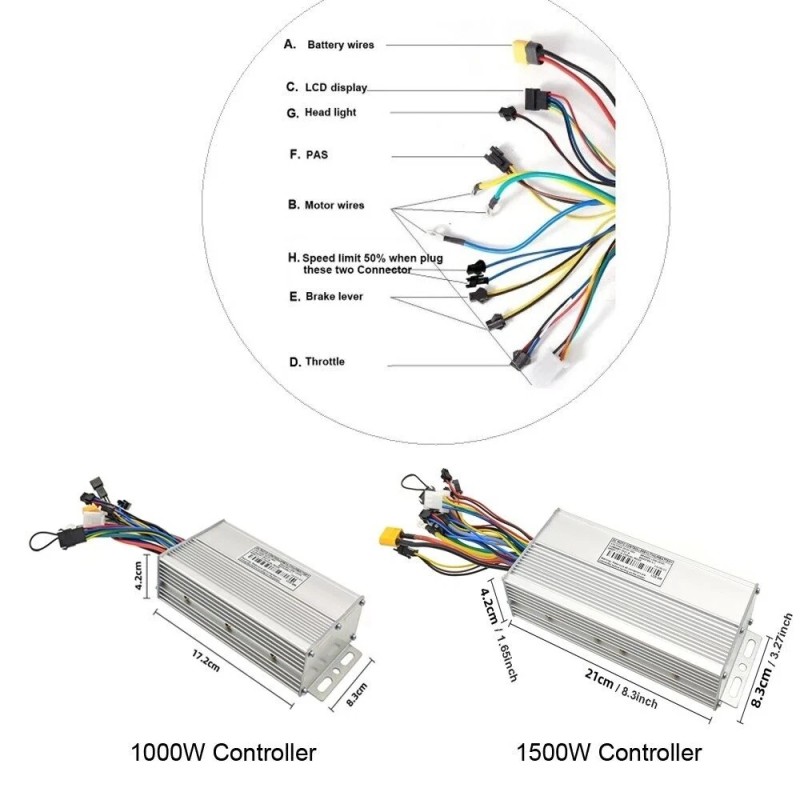 BIKIGHT MTX LCD3 sähköpyörän takanapamoottorin muunnossarja 48V 1500W harjaton vannekoot 26/27.5/29/700C